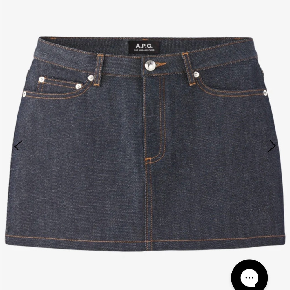 A.P.C. Mini Denim Skirt Raw - Indigo